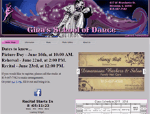 Tablet Screenshot of ginasschoolofdance.com